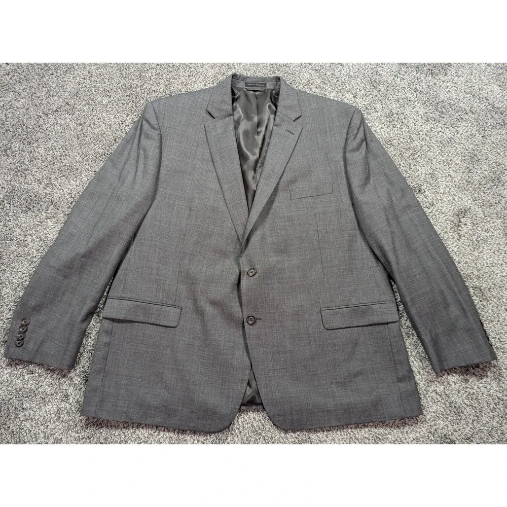 Lauren Ralph Lauren Blazer Mens 50 R Gray Wool 2 Button Single‎ Vent Suit Jacket